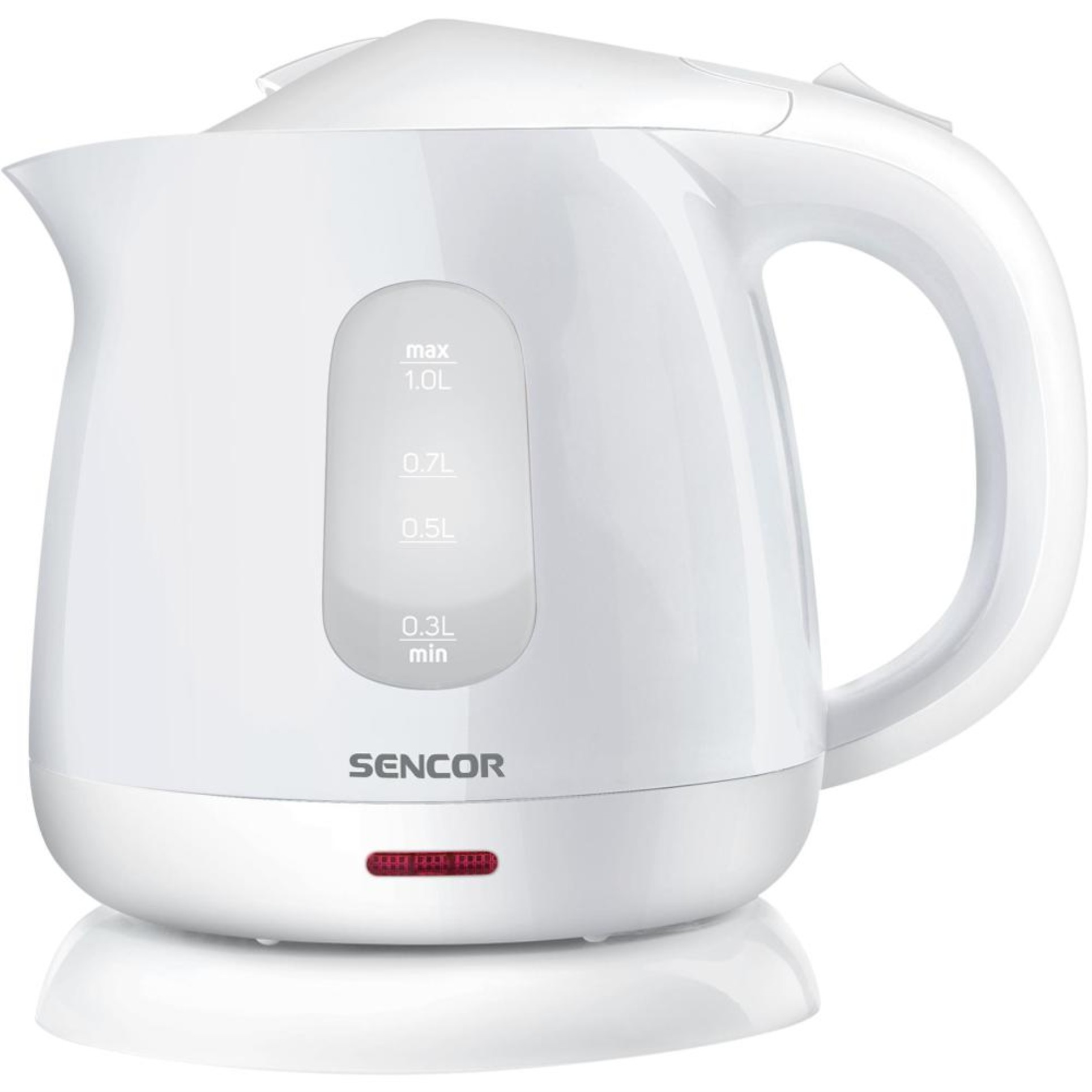 Levně Rychlovarná konvice Sencor SWK 1010WH - objem 1 l, příkon 1100 W, bílá