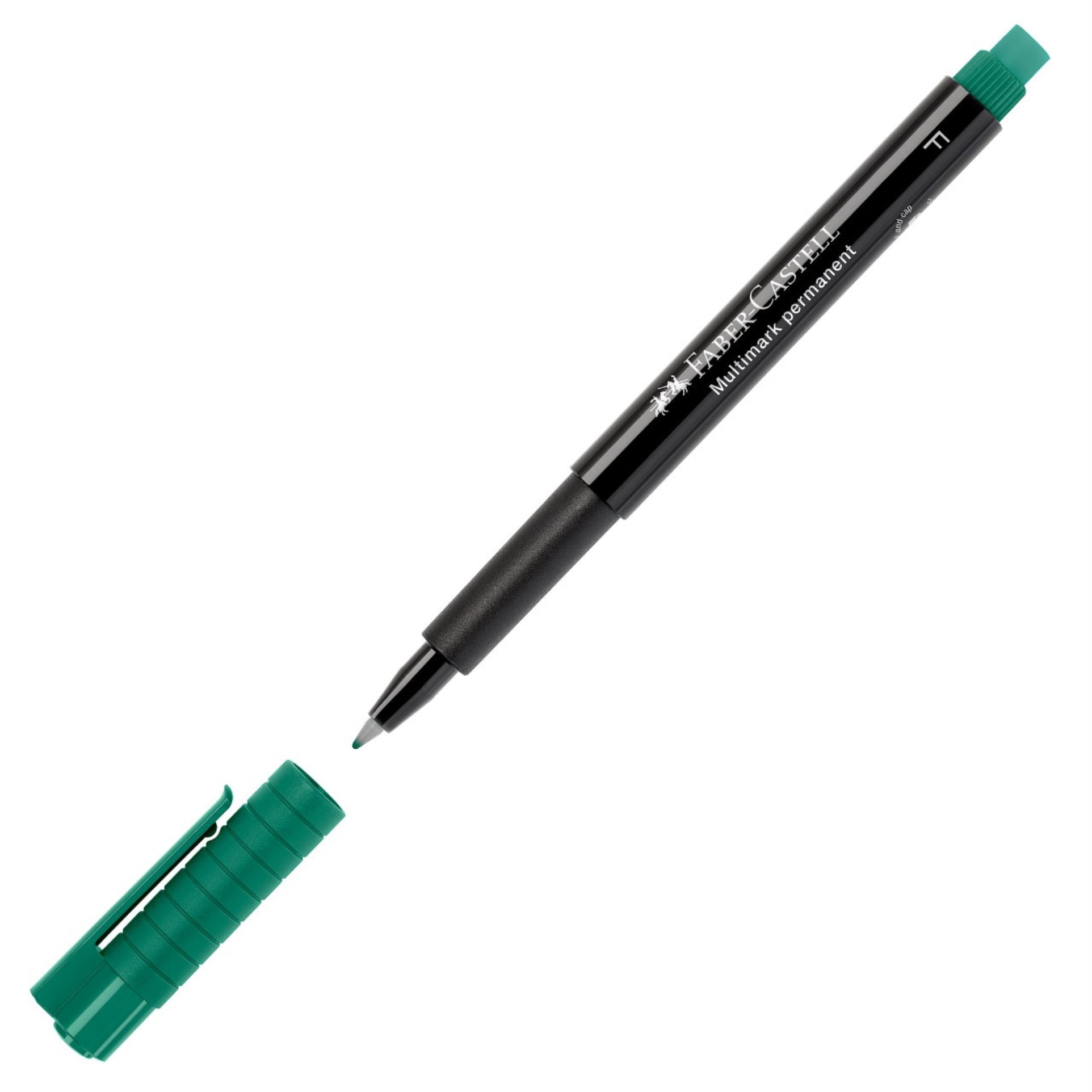 Levně Permanentní popisovač Faber-Castell Multimark 1513 F - zelený