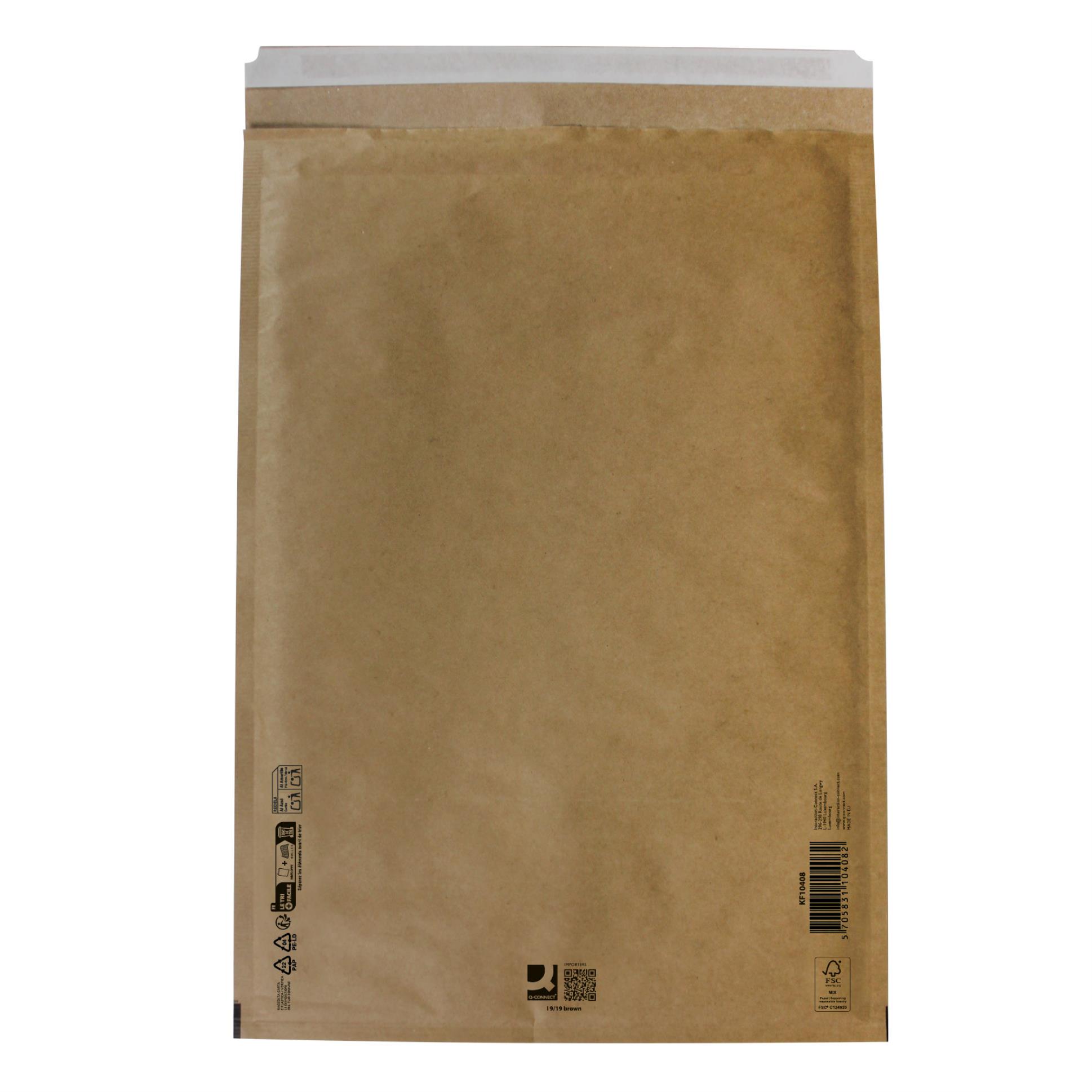Bublinkové obálky Q-Connect - J/9, 320 x 455 mm, hnědé, 10 ks