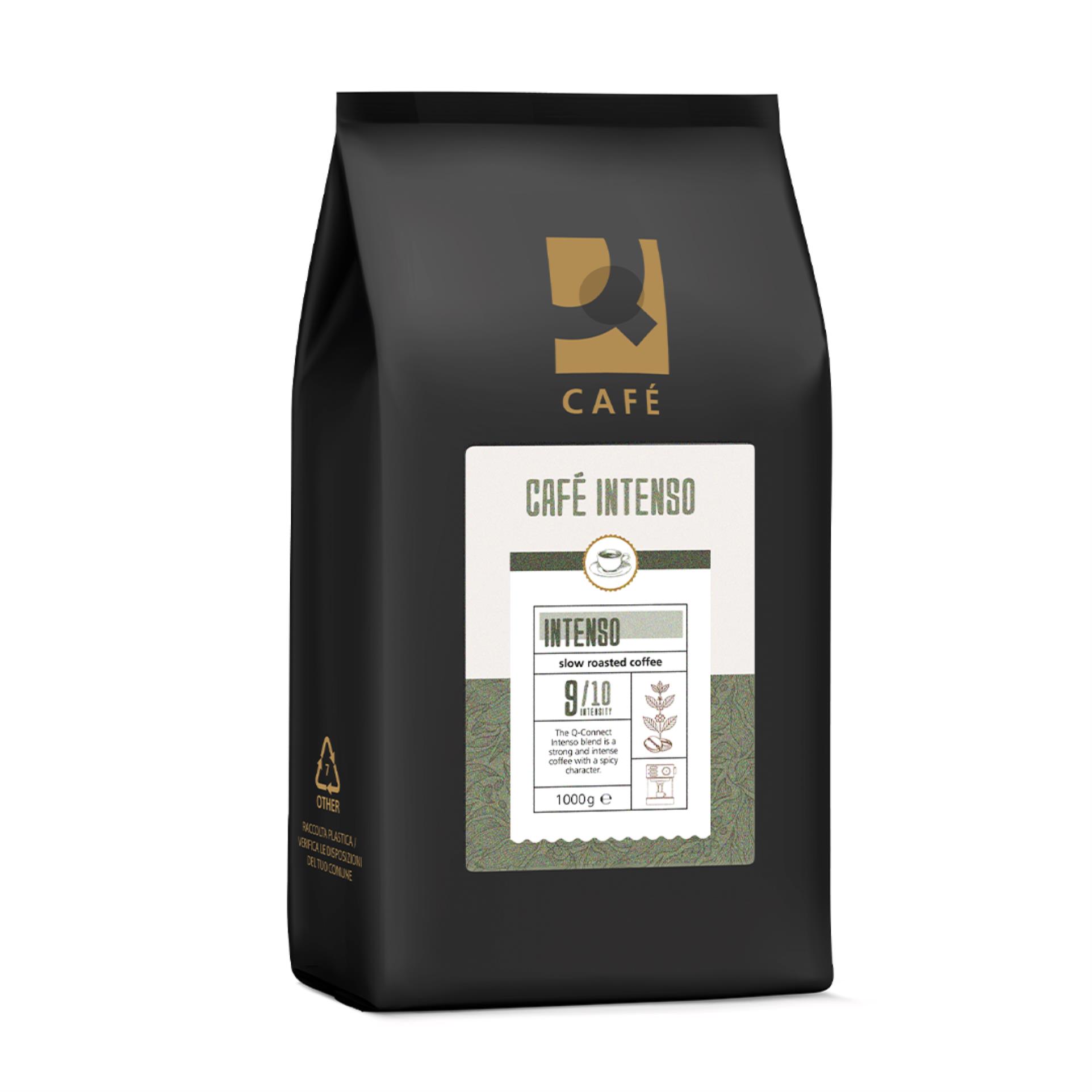 Zrnková káva Q-Connect Café Intenso, 1 kg