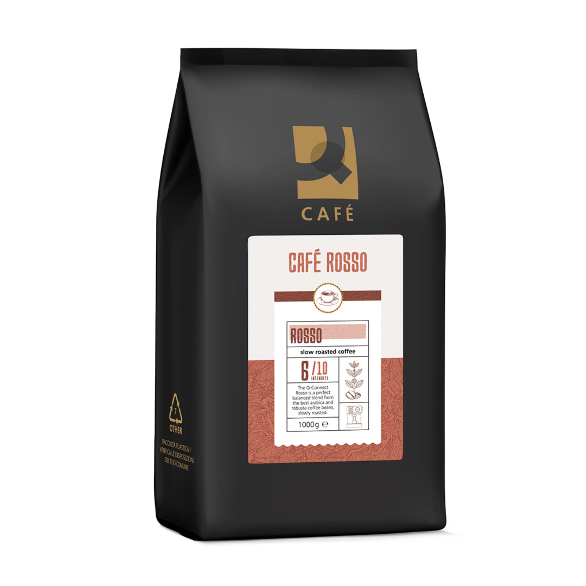 Levně Zrnková káva Q-Connect Café Rosso, 1 kg