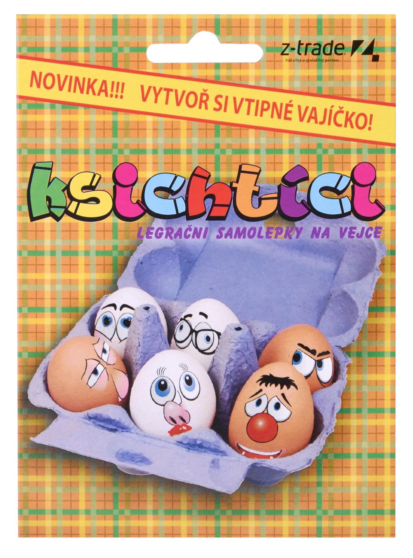 Samolepky na vajíčko Ksichtíci