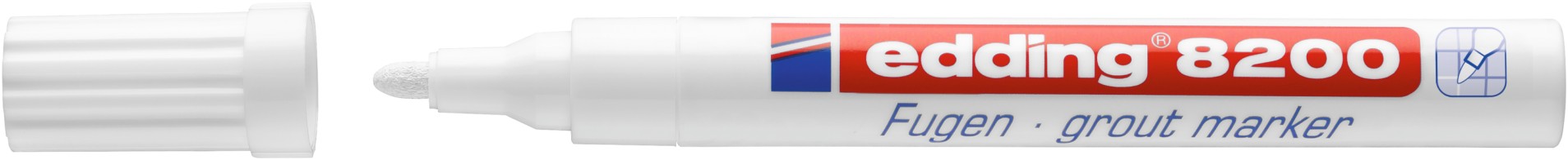 Popisovač EDDING 8200 na spáry, bílá EDDING
