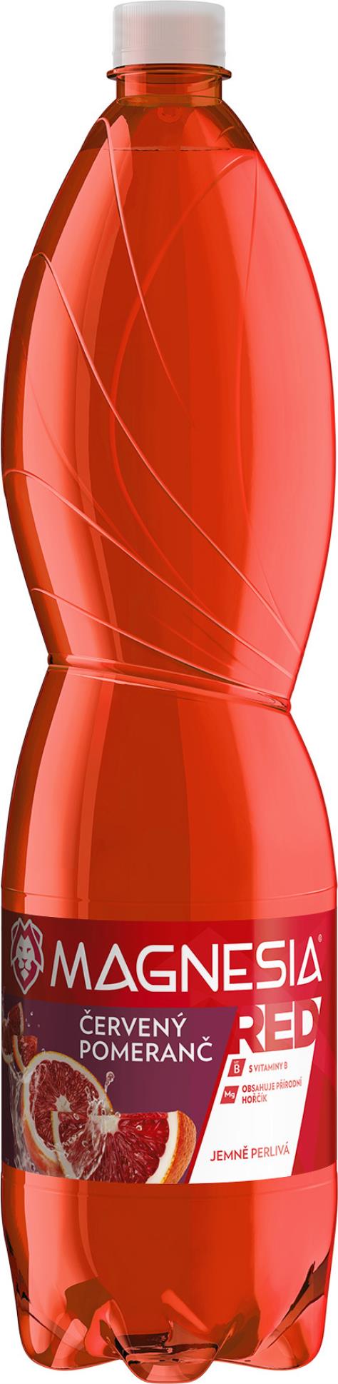 Levně Minerální voda Magnesia Red - červený pomeranč, jemně perlivá, 6x 1,5 l