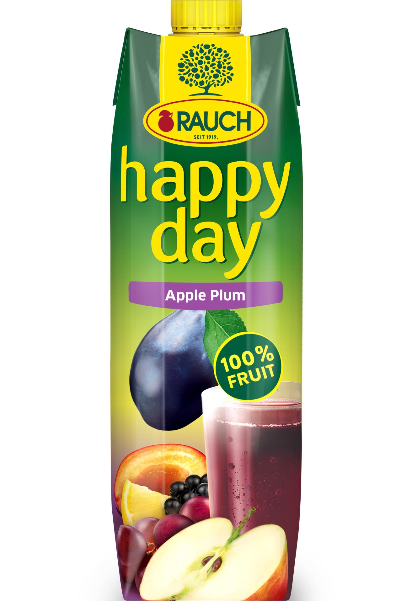 Rauch  Nektar Happy Day - jablko, švestka, 1 l