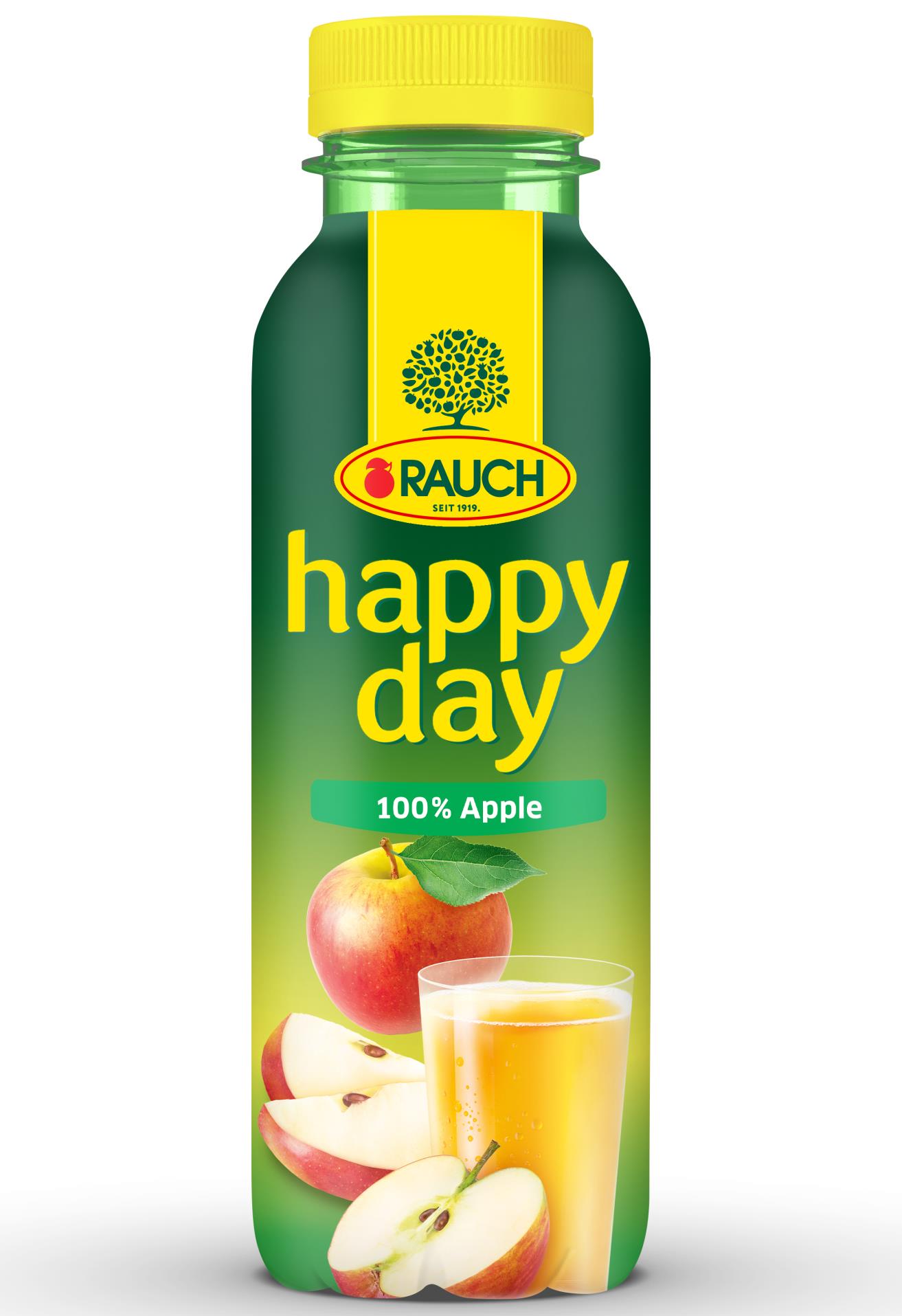 Rauch  Džus Happy Day - 100 %, jablko, pet, 12x 0,33 l