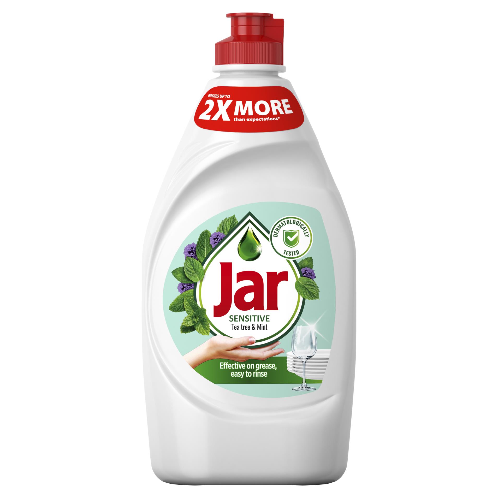 Levně Prostředek na nádobí Jar - Tea Tree a máta, 450 ml