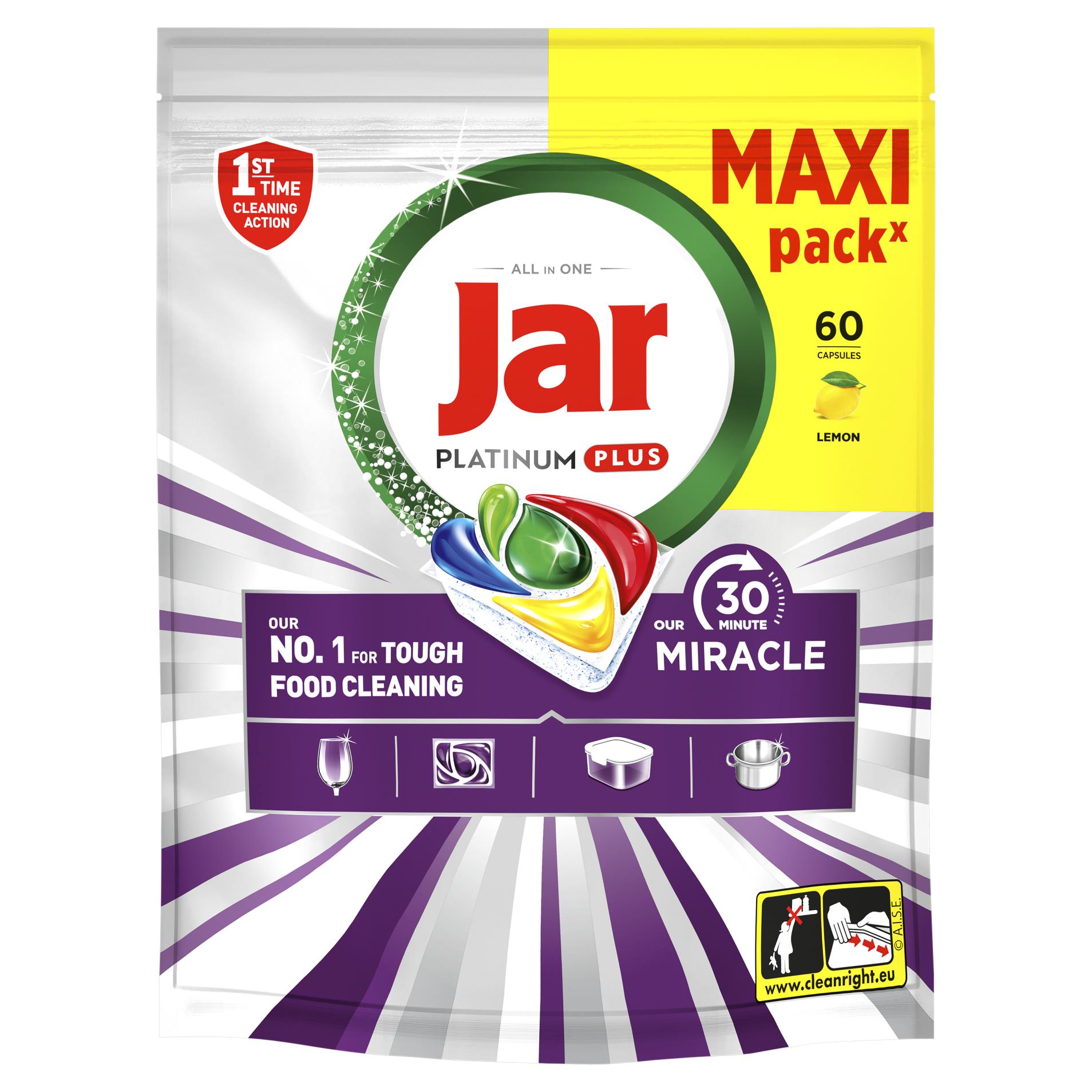 Levně Tablety do myčky Jar Plat.Plus Miracle citron,62ks