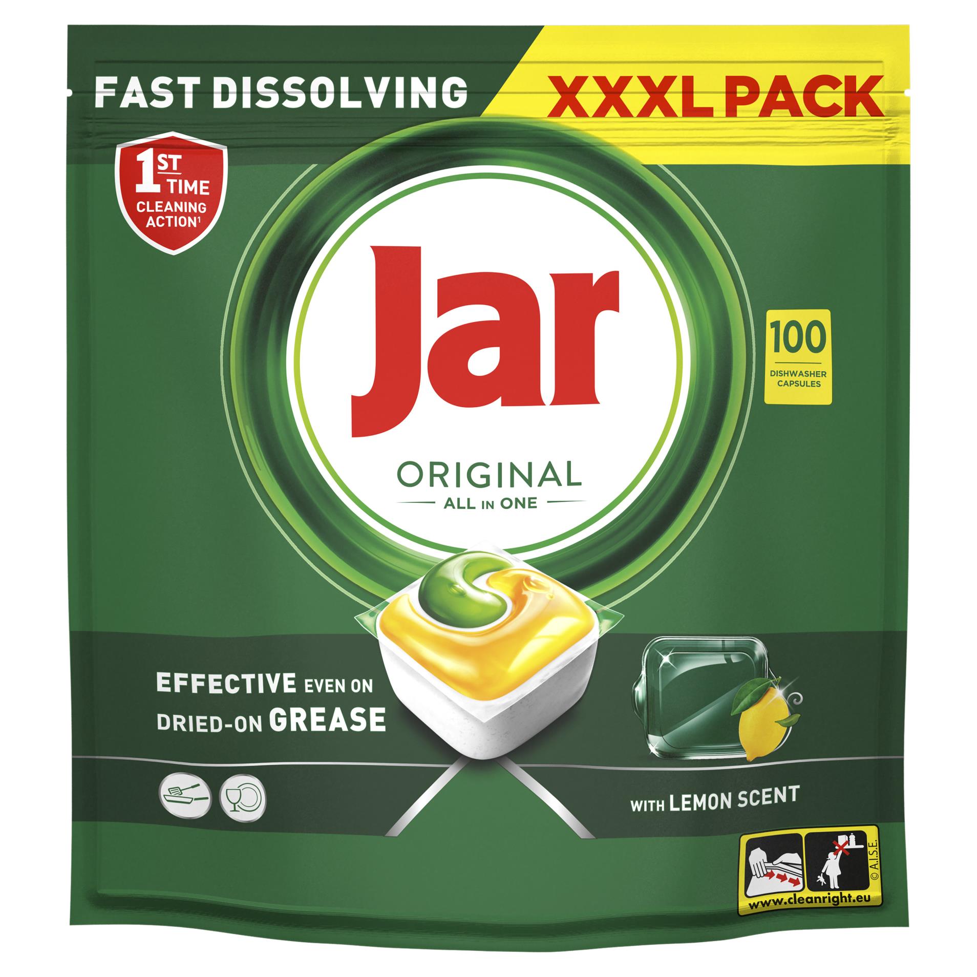 Levně Tablety do myčky Jar - citron, 100 ks