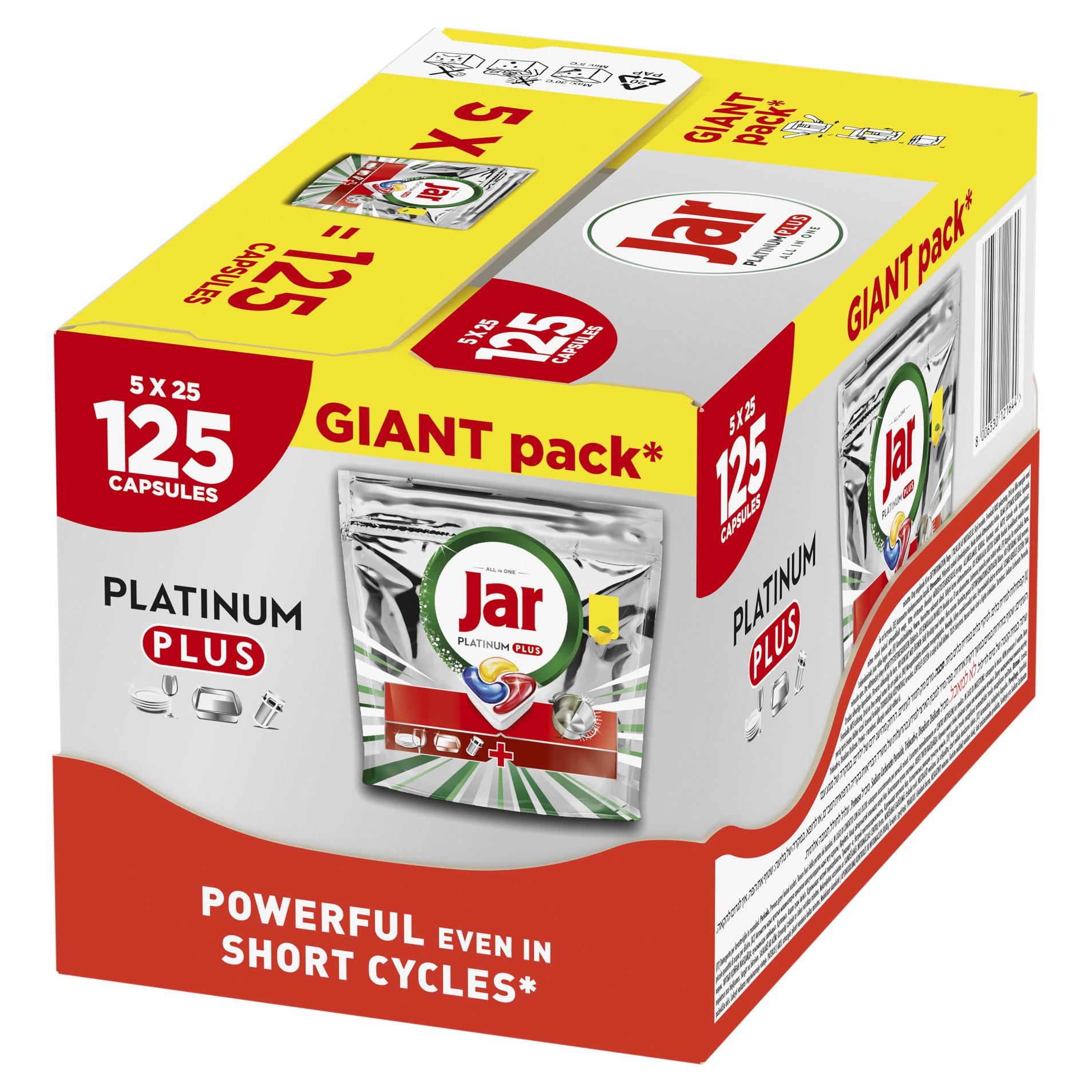 Levně Tablety do myčky Jar Platinum Plus citron-5x25ks