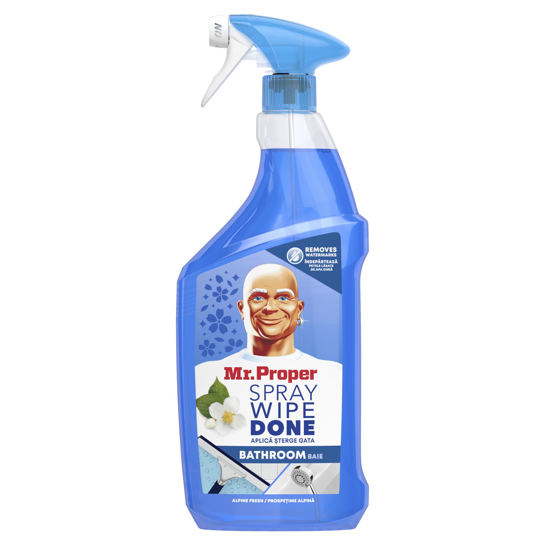 Levně MR. PROPER Spray Wipe Done Bathroom Alpin Fresh 800 ml