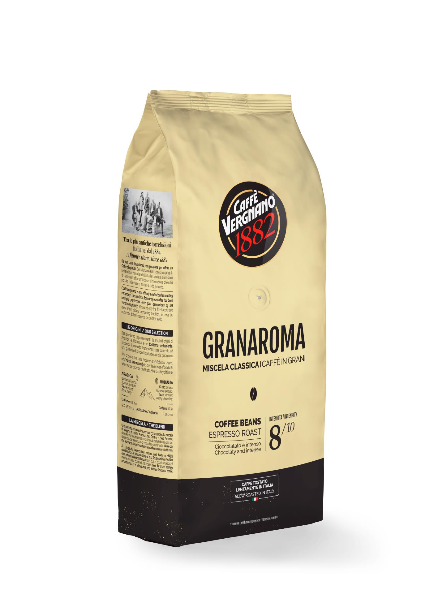 Zrnková káva Vergnano 1882 - Granaroma, 1 kg