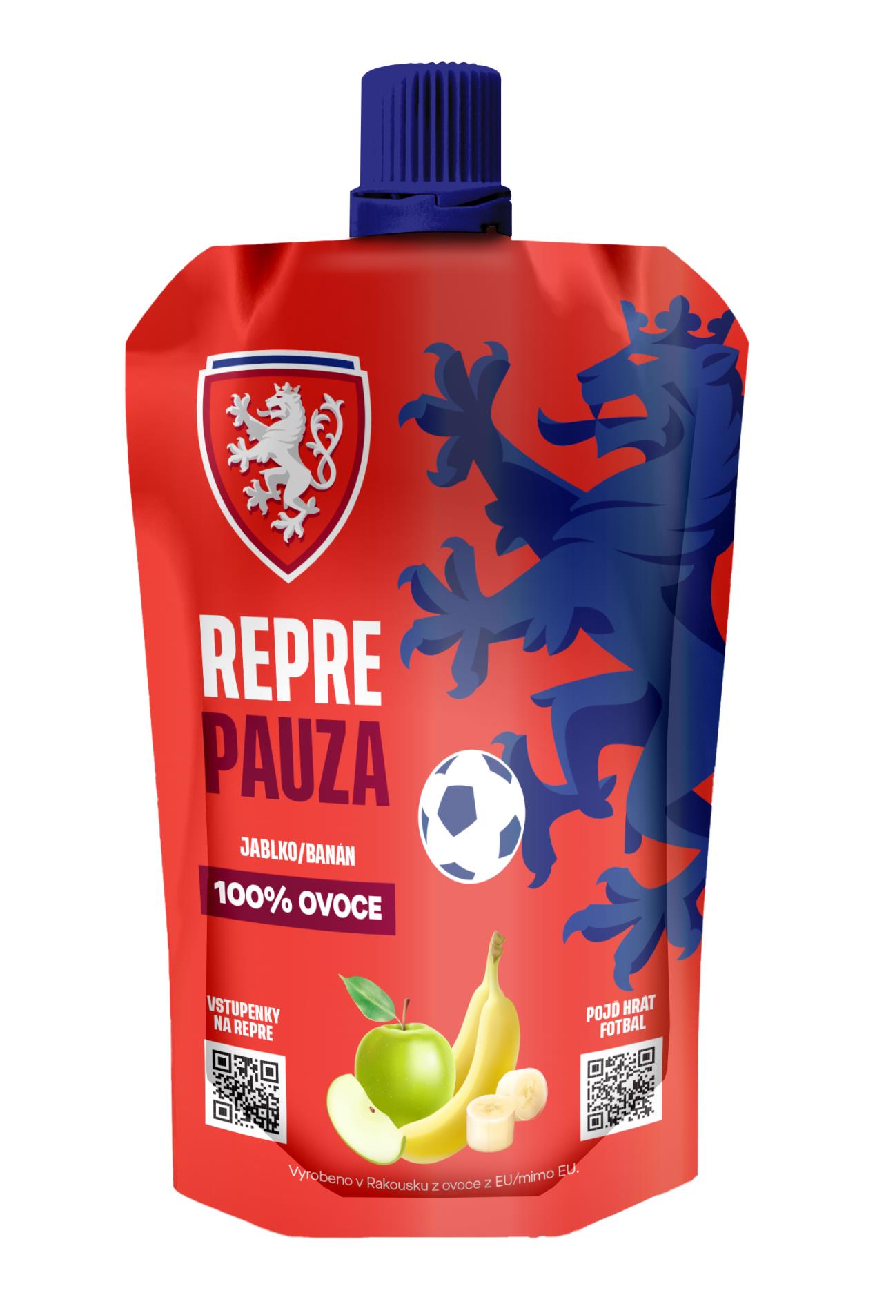 Ovocné pyré REPRE PAUZA - jablko, banán, 9x 100 g