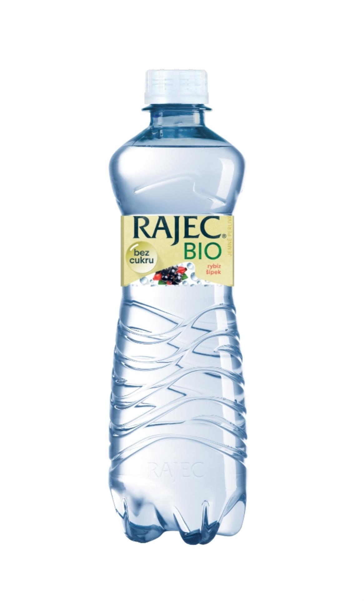 Levně Ochucená voda Rajec - BIO, rybíz, šípek, jemně perlivá, 8x 0,75 l
