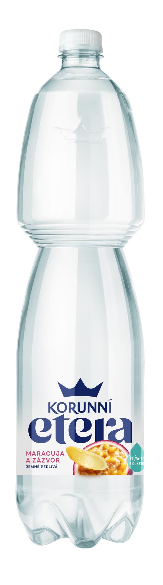Levně Minerální voda Korunní - marakuja & zázvor, jemně perlivá, 6x 1,5 l