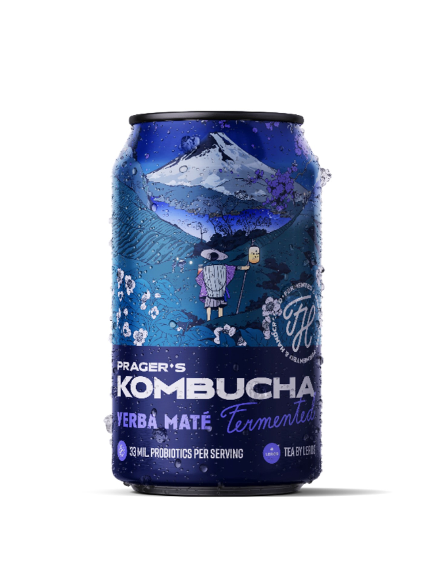 Kombucha Prager´s - Yerba Maté, plech, 12x 0,33 l
