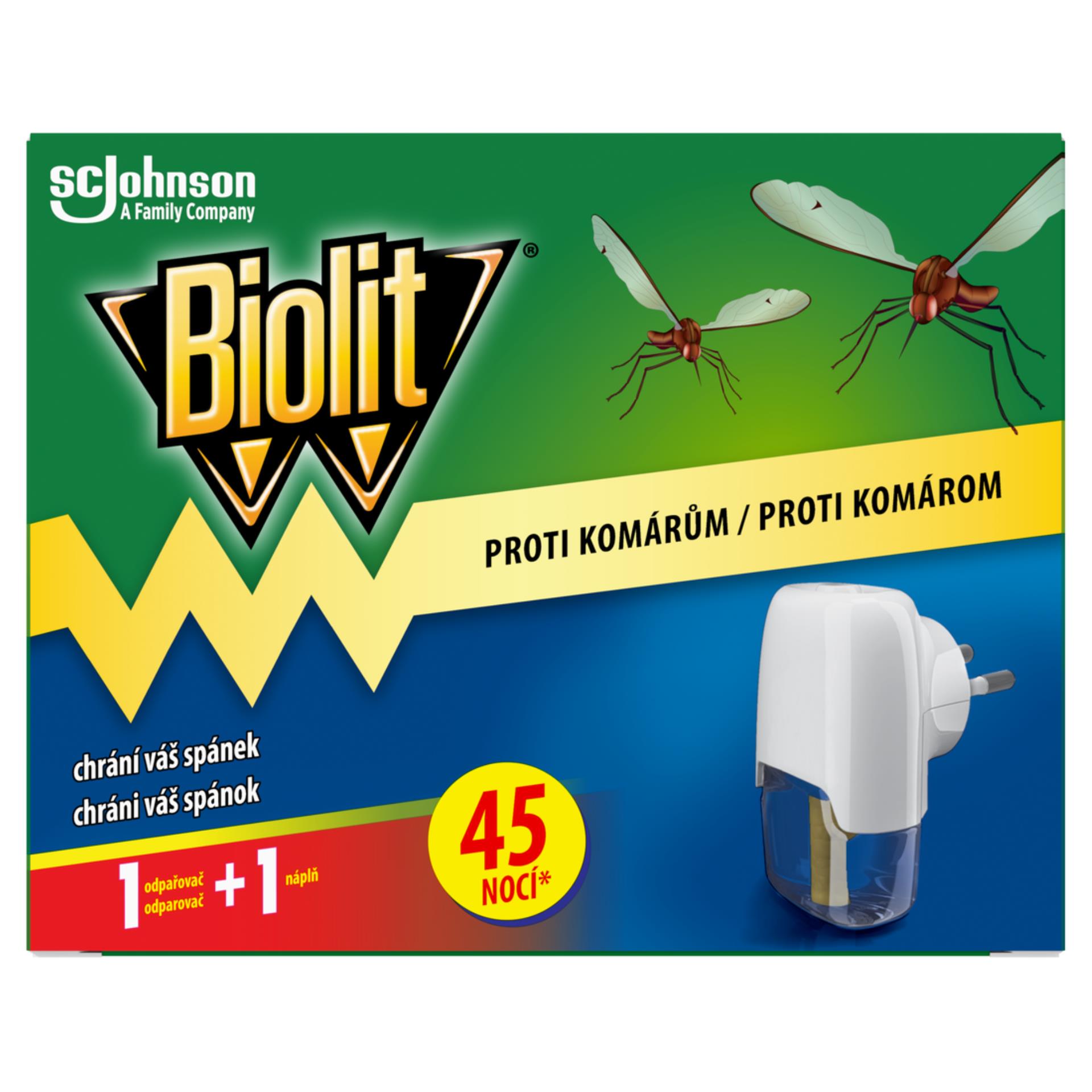 Levně Biolit elektrický odpařovač s tekutou náplní - 45 nocí, 27 ml