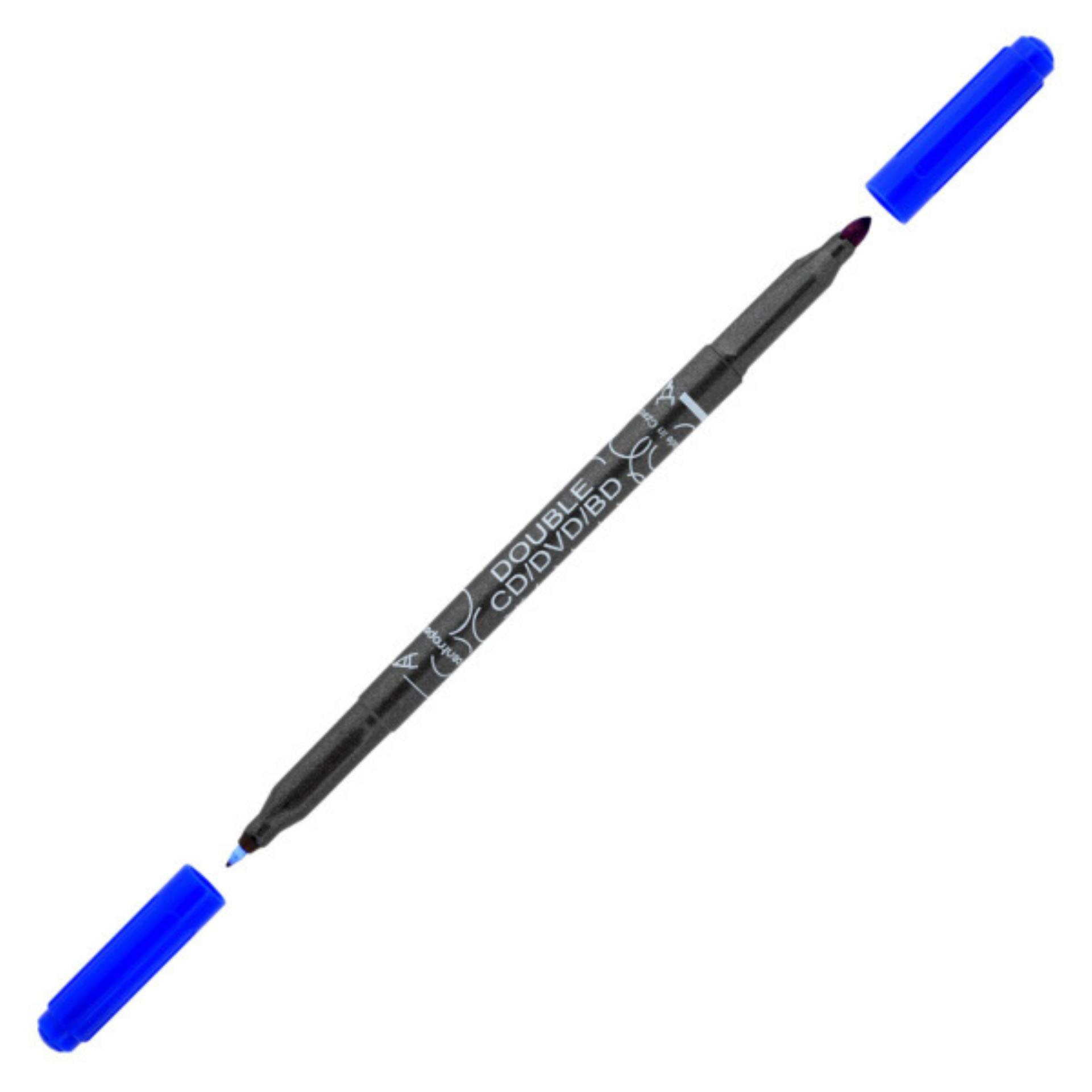 Levně Popisovač na CD Centropen 3616 - dvouhrotý, modrý