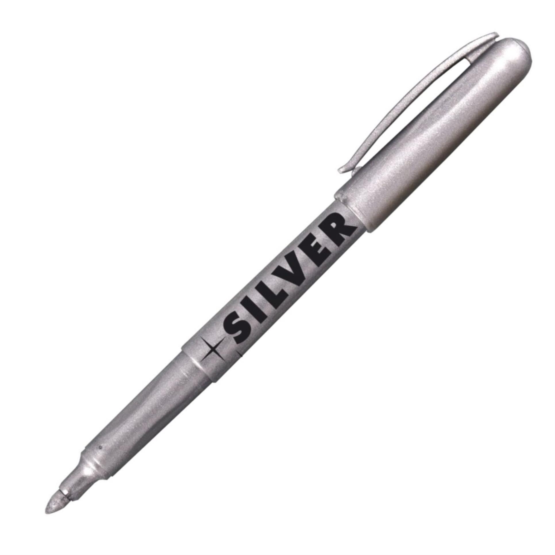 Levně Permanentní popisovač Centropen 2670 - kulatý hrot, stříbrný