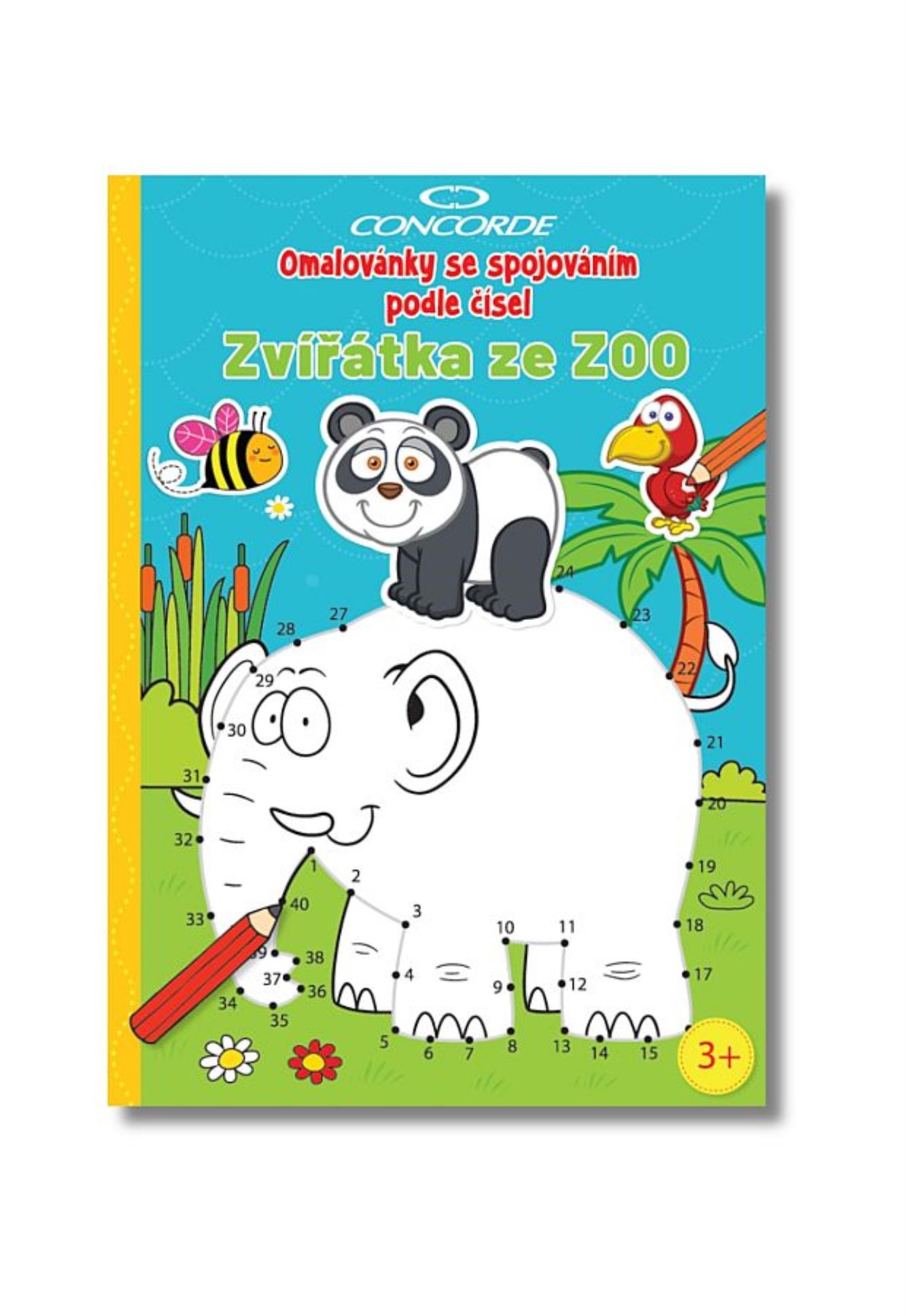 Omalovánky CONCORDE - Zvířátka ze ZOO, spojování podle čísel,20 stran