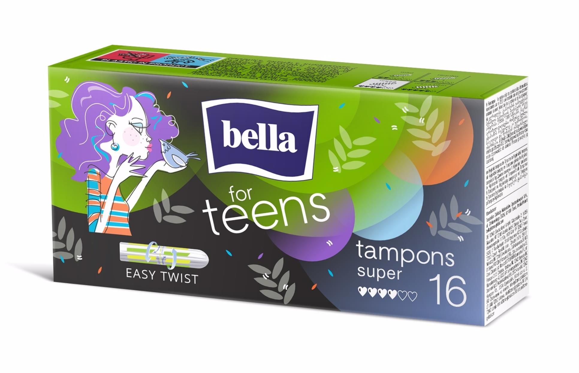 Tampony Bella for Teens - Super, 16 ks