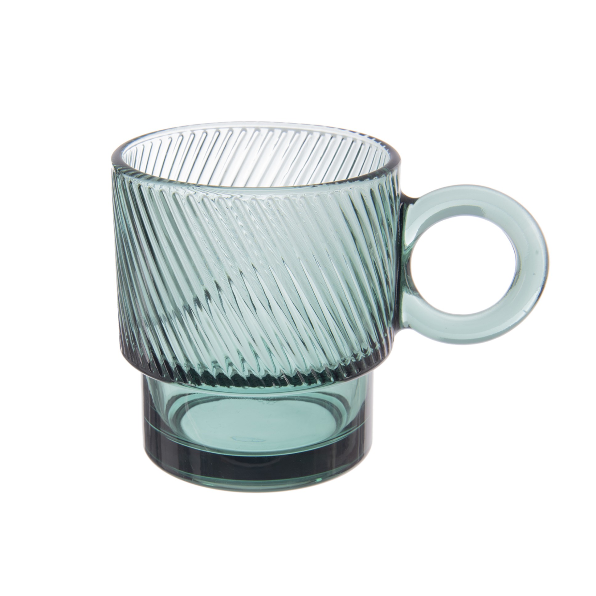 Tvoříme vaši domácnost - Orion Hrnky Verde - skleněné, stohovatelné, 310 ml, 6 ks