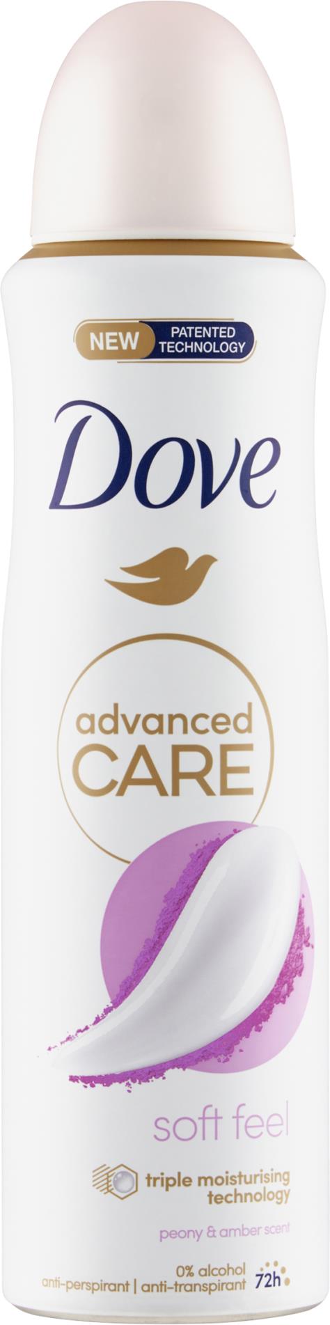 Deodorant Dove Advanced Care - Soft Feel, 150 ml