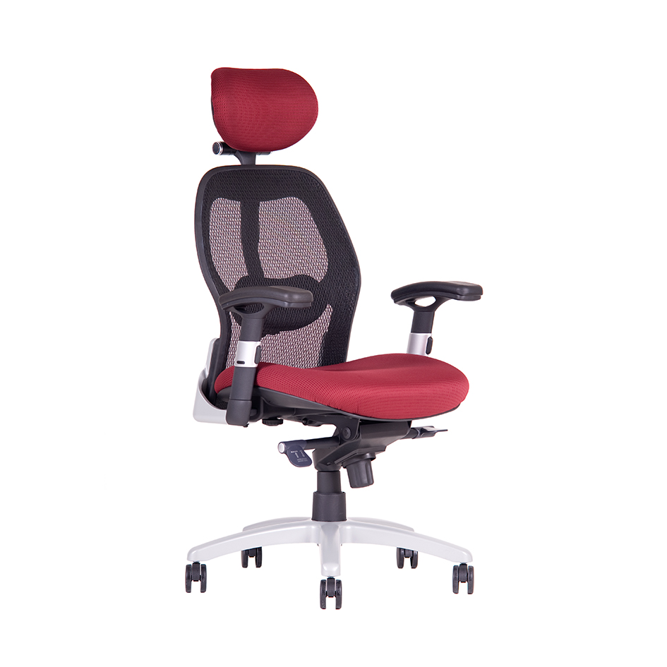 Levně Office Pro Kancelářská židle Saturn, SY - synchro, bordó