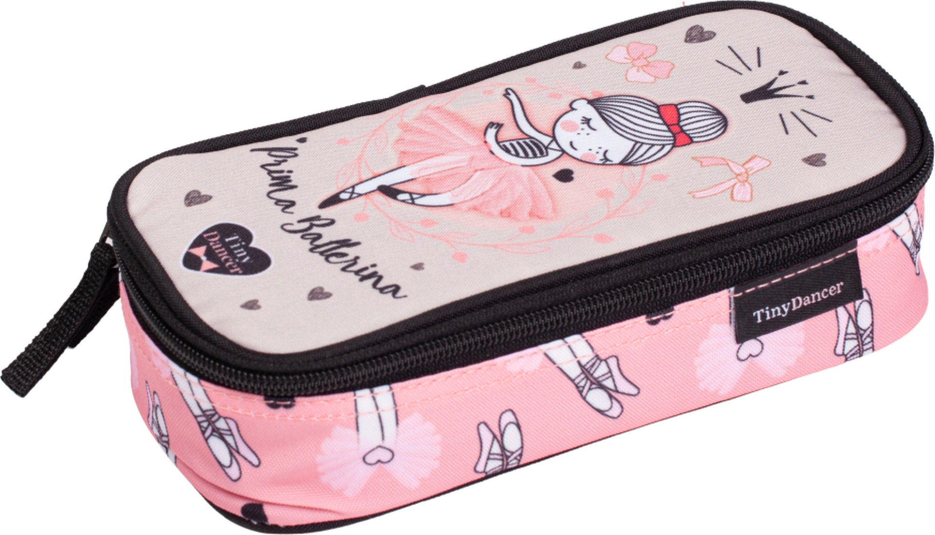 Školní penál LizzyCard dvoupatrový, 1 zip, tanečnice