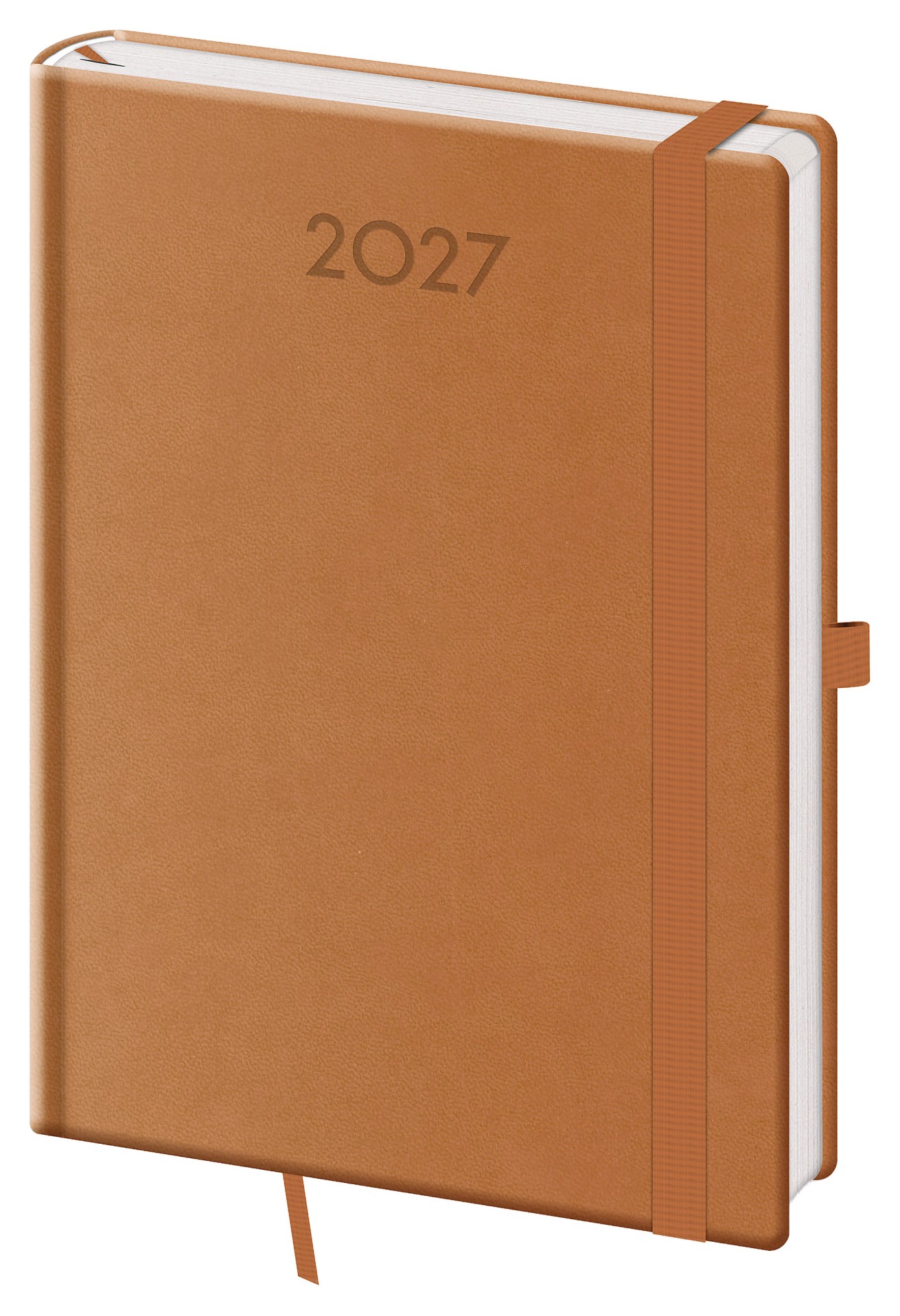 Denní diář 2027 Print Plus - A5, hnědý
