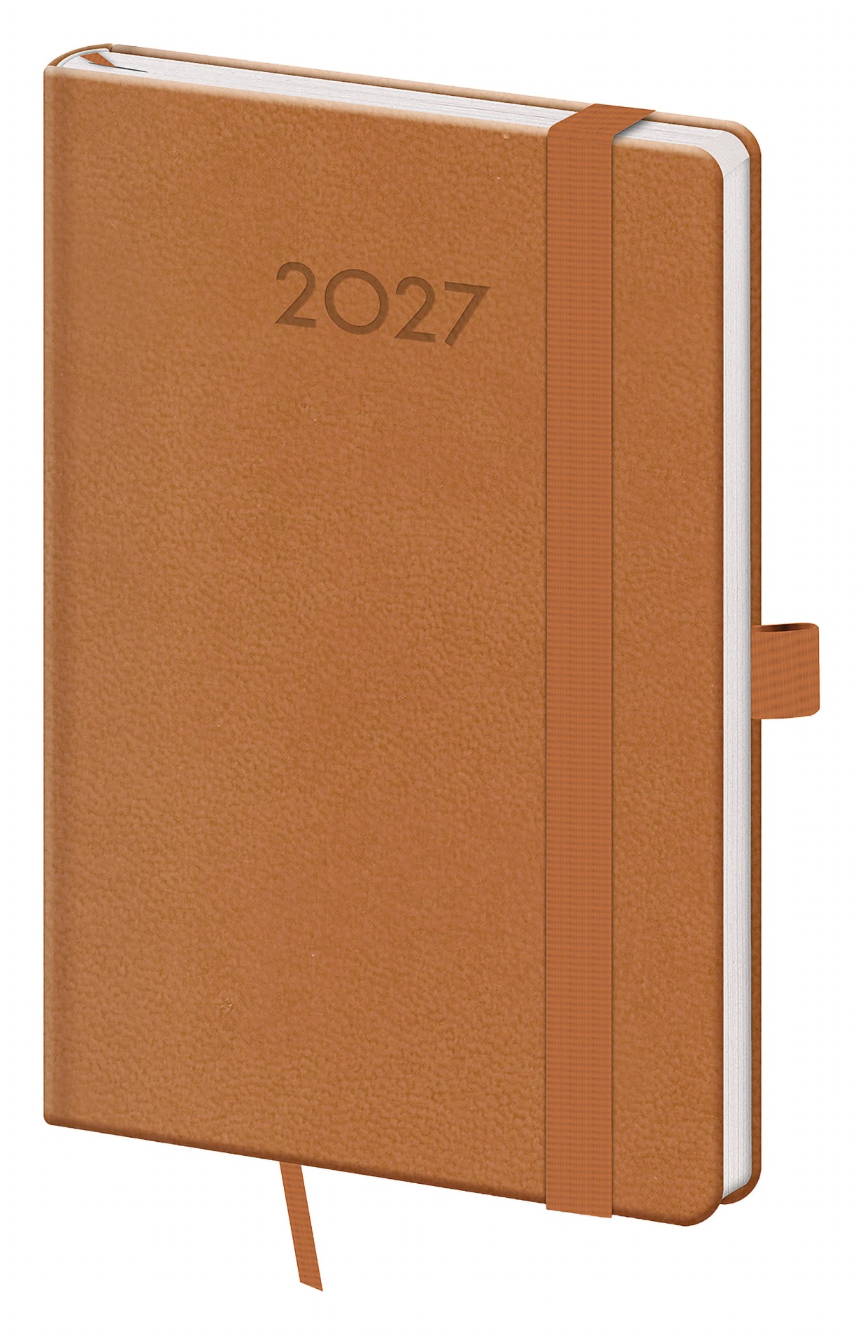 Týdenní kapesní diář 2027 Print Plus - hnědý