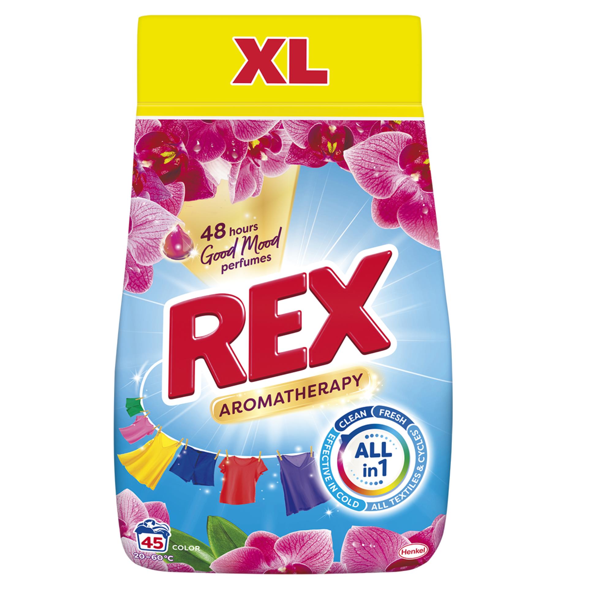 Prací prášek Rex - aromatherapy orchid, 3 kg, 45 pracích dávek