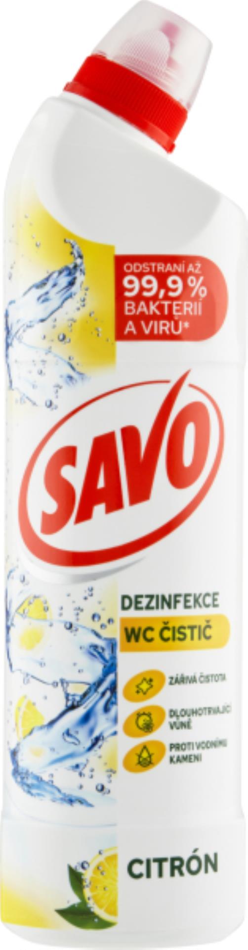 Čistič WC Savo citrus 3v1 - 750 ml