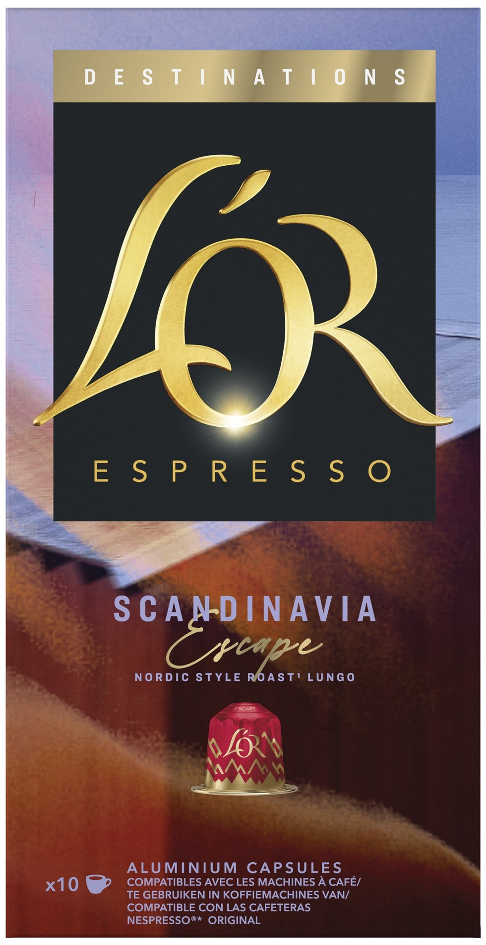 Kapsle L'or - Espresso Scandinavia Escape, 52 g, 10 ks