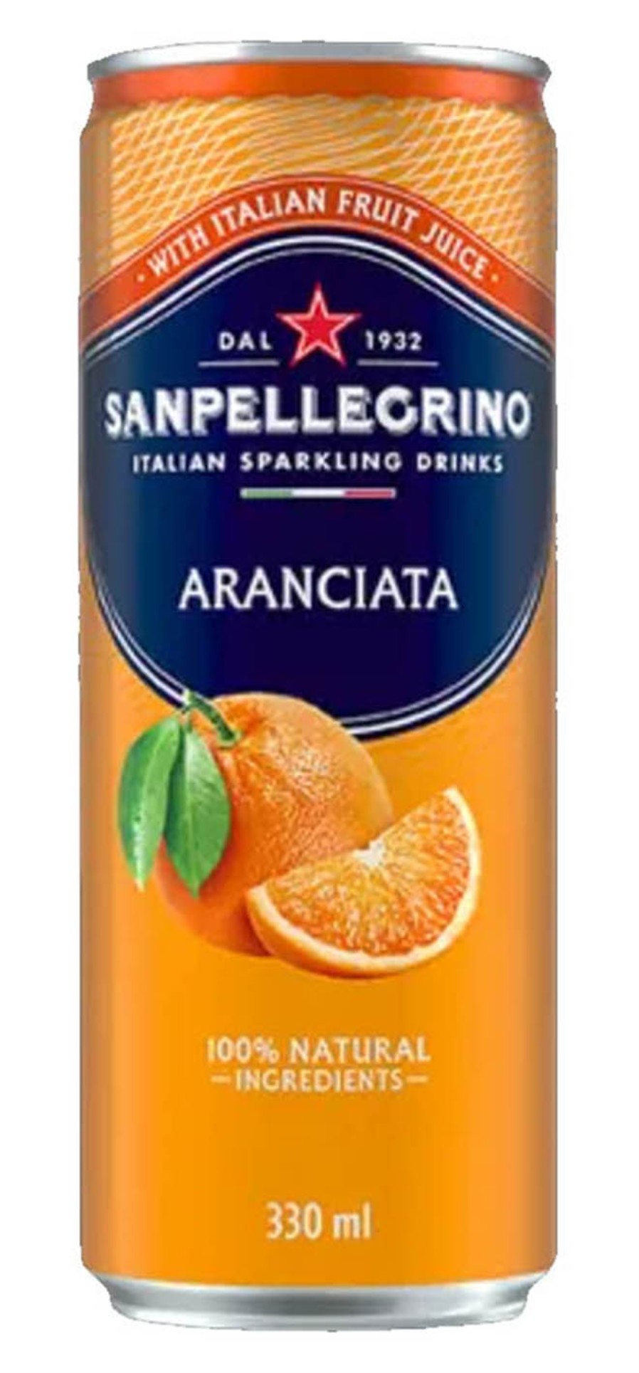 Limonáda San Pellegrino - Aranciata, pomeranč, plech, 24x 330 ml