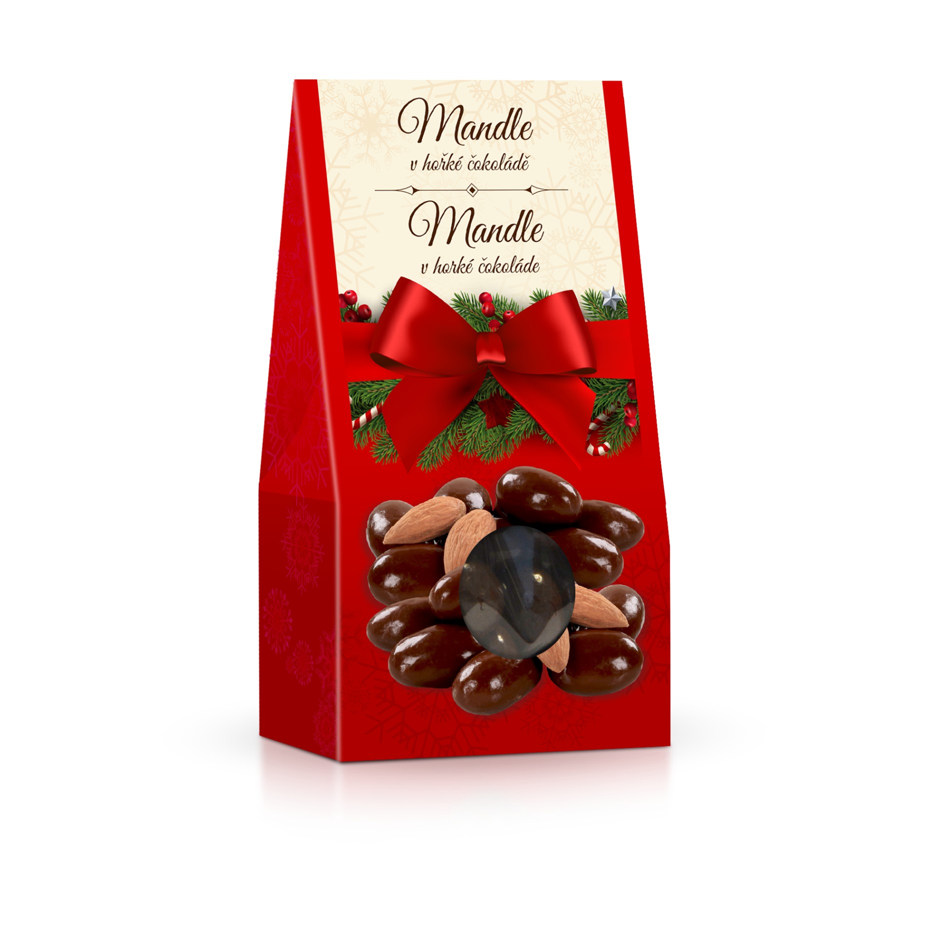 Vánoční mandle v hořké čokoládě, 150 g