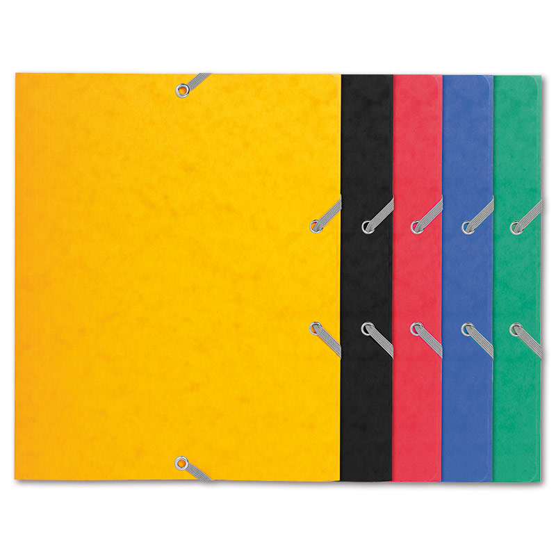 Exacompta Prešpánové desky s chlopněmi a gumičkou Ecacompta - A5, mix barev, 1 ks