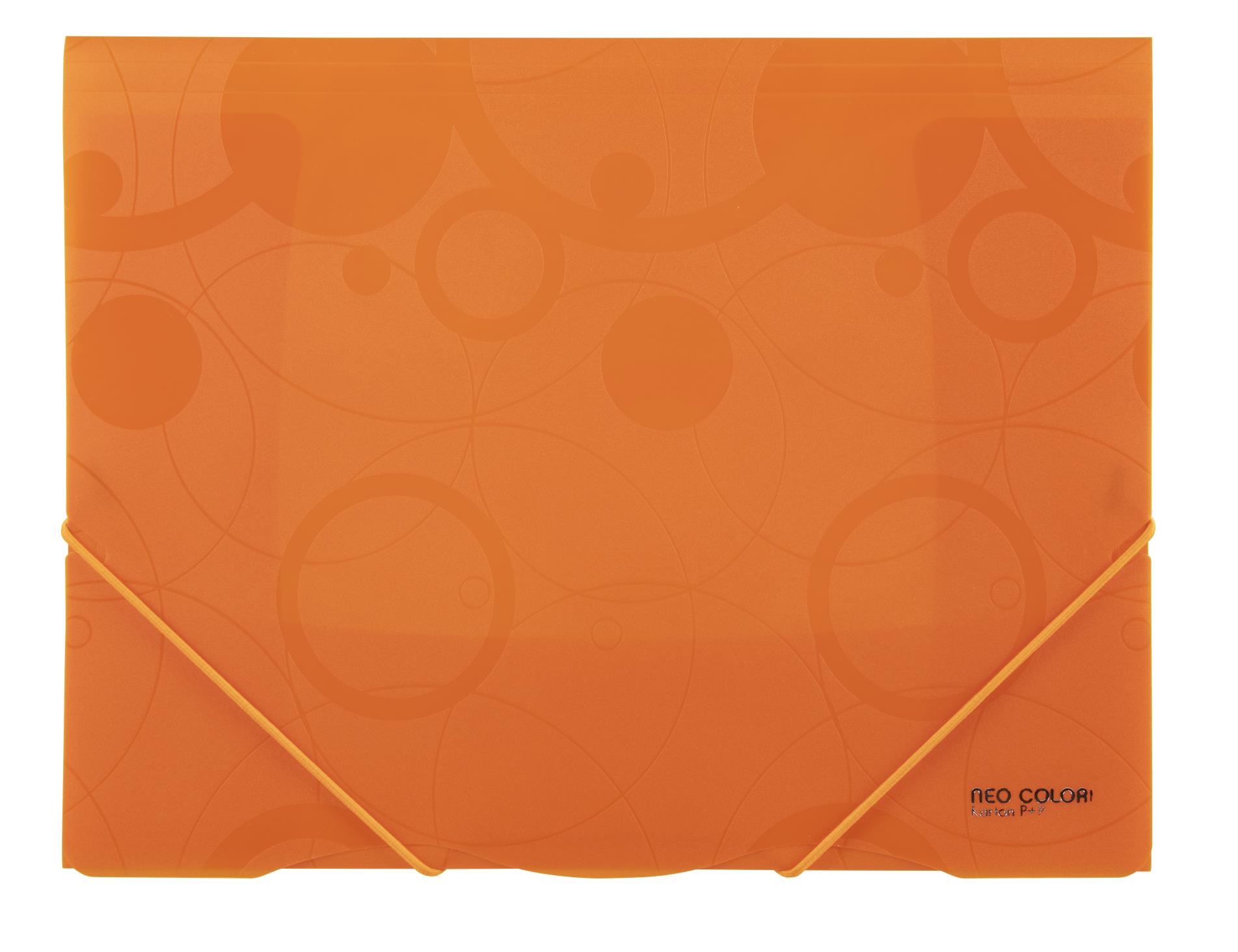 Neo Colori Desky na dokumenty s chlopněmi a gumičkou Neo Colori - A4, oranžové