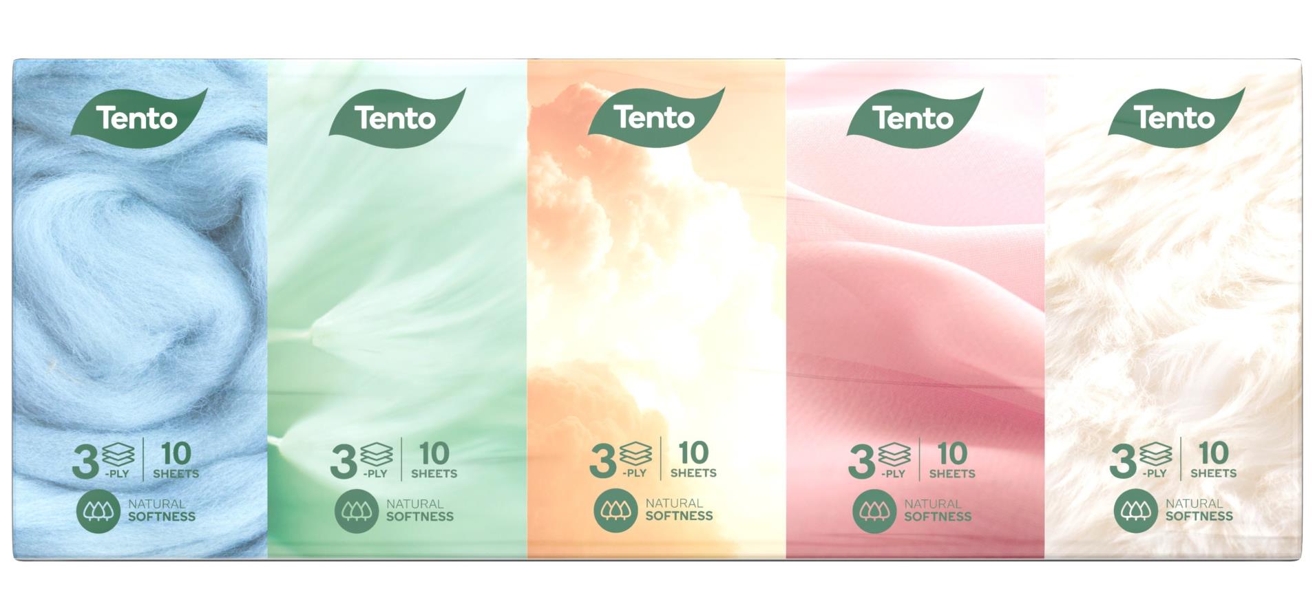 Papírové kapesníky Tento Style, 3 vrstvé, 10x10 ks