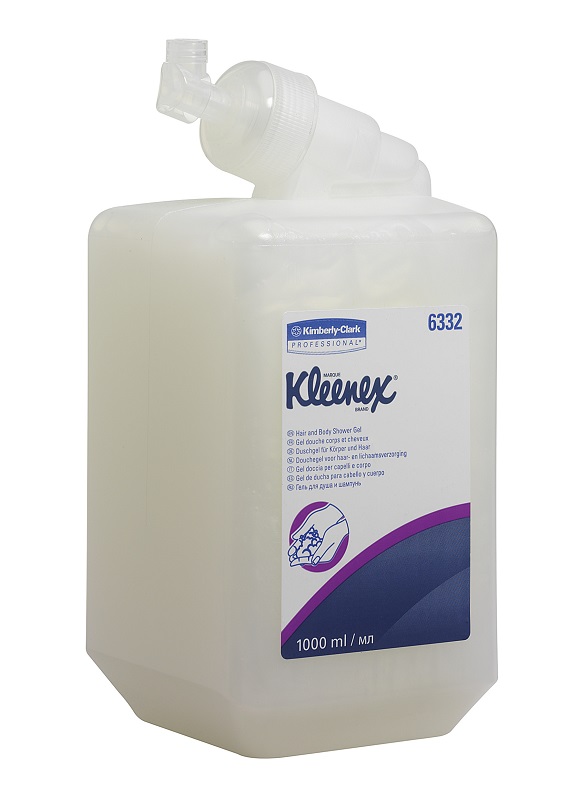 Sprchový gel KC Kleenex na vlasy a tělo, bílý, 1l