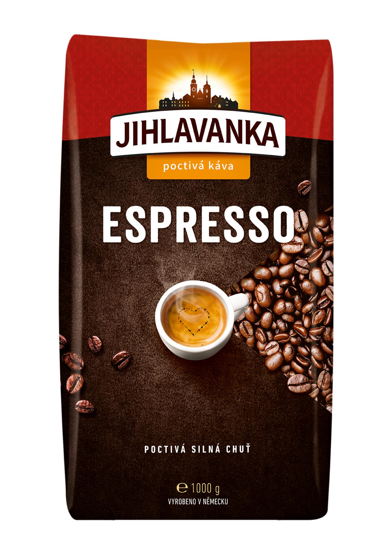 Zrnková káva Jihlavanka Espresso, 1000 g