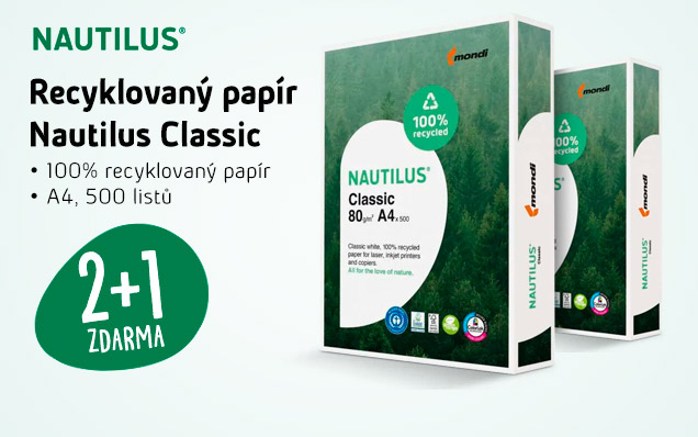 ⭐2+1 ZDARMA Recyklovaný papír Nautilus Classic