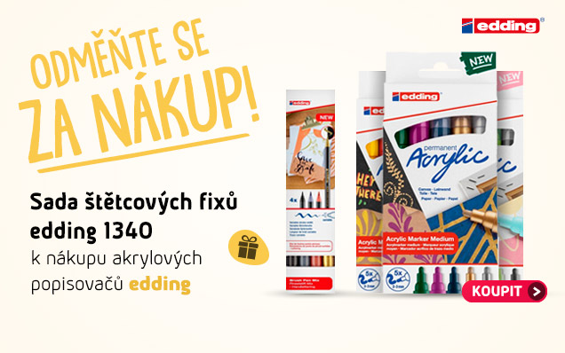 ⭐ Akrylové popisovače edding + DÁREK