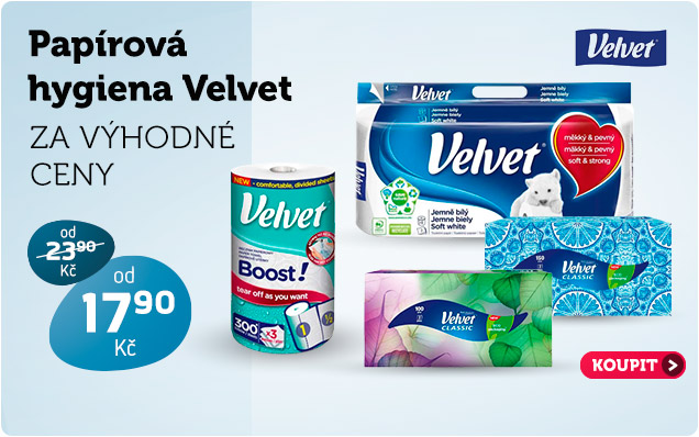 Velvet za výhodné ceny