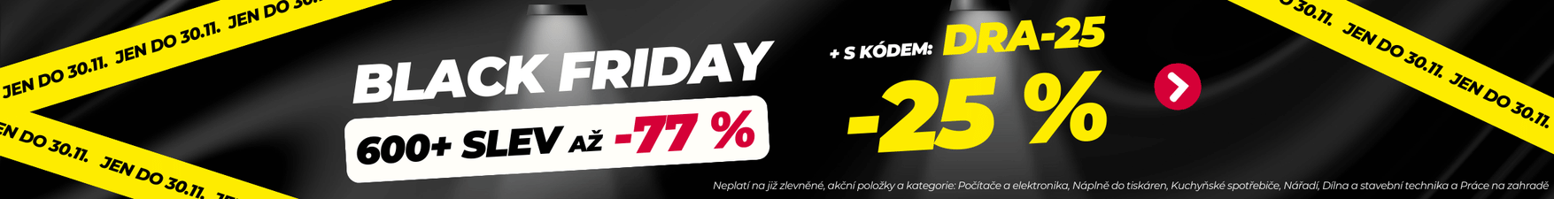 BLACK FRIDAY 600+ slev až -77 %