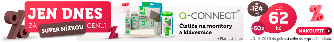 Jen dnes: Čističe na monitory a klávesnice Q-Connect od 62 Kč