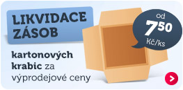 Výprodej kartonových krabic