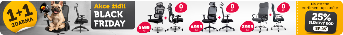 Black Friday-židle 1+1 zdarma