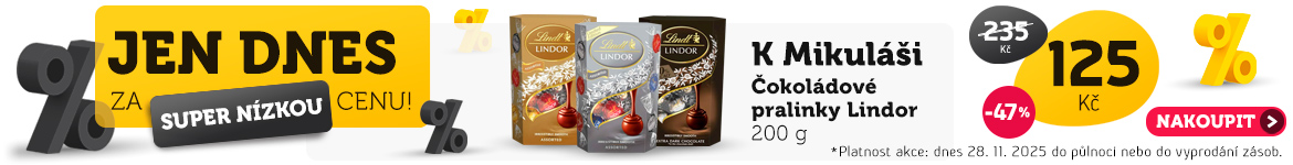 Jen dnes: Čokoládové pralinky Lindor za 125 Kč