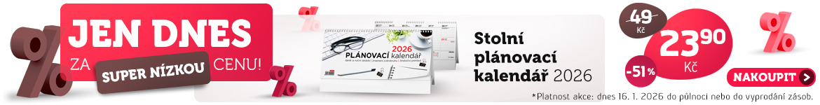 Jen dnes: Stolní plánovací kalendář 2026 za 23,90 Kč